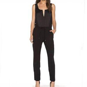 Trina Turk Black Drawstring Waist Jumpsuit Size 0